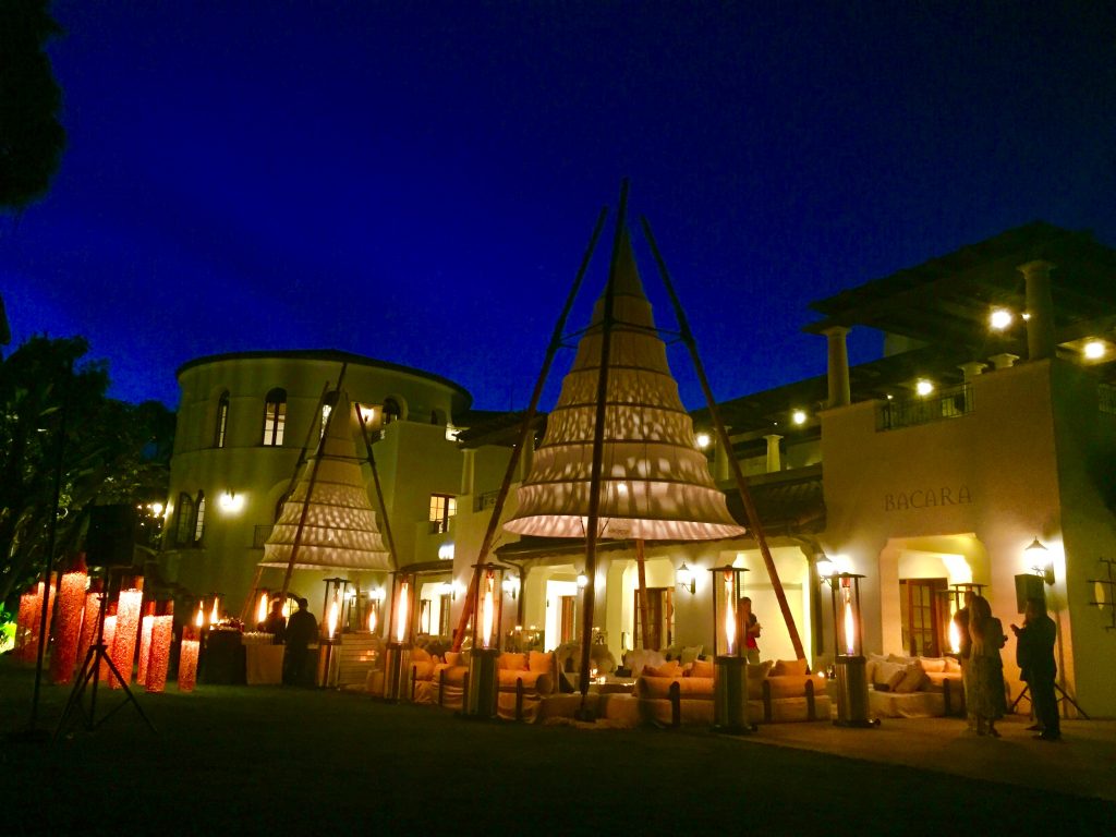 Guests in front of building